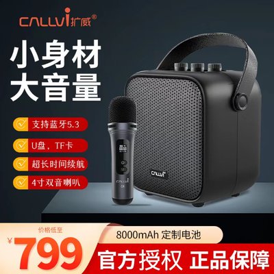 callvi扩威W6无线小蜜蜂扩音器教师用话筒头带手持K歌娱乐扩音器