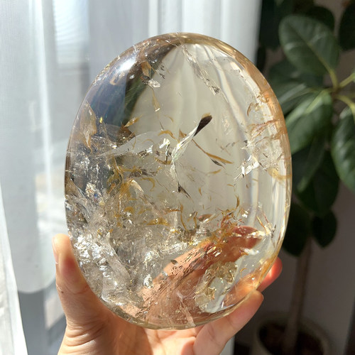 天然精品喜马香槟黄水晶把玩