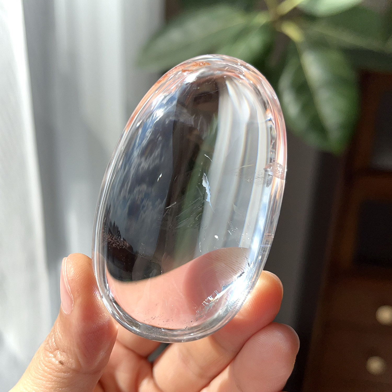 天然精品喜马白水晶把玩