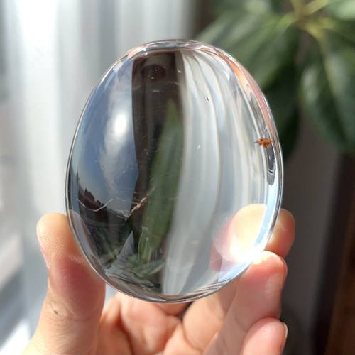 天然精品喜马白水晶把玩