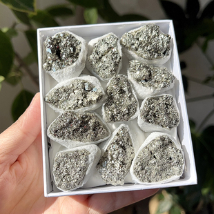 天然黄铜矿黄铁矿原石套盒秘鲁黄铁矿愚人金Pyrite颗粒闪原石摆件