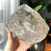 天然茶水晶随形花瓣彩晶体透茶水晶阿赛原石高频能量摆件一物一图