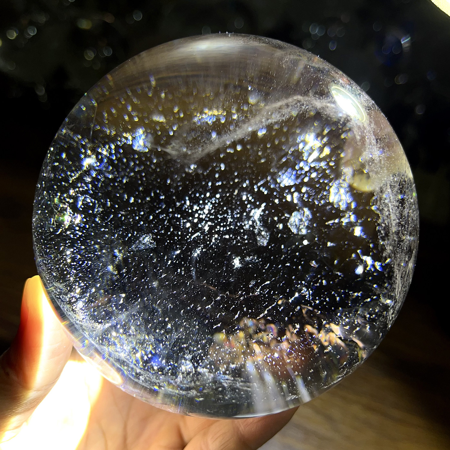 天然喜马拉雅白水晶球