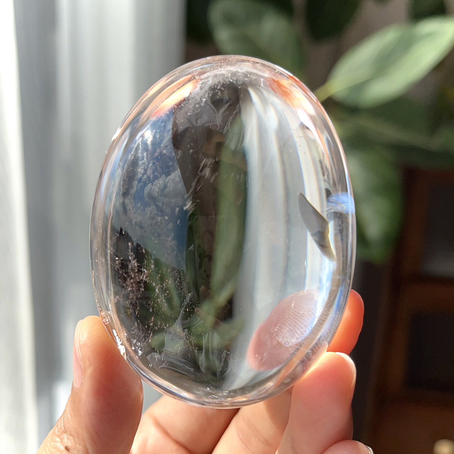 天然精品喜马白水晶把玩