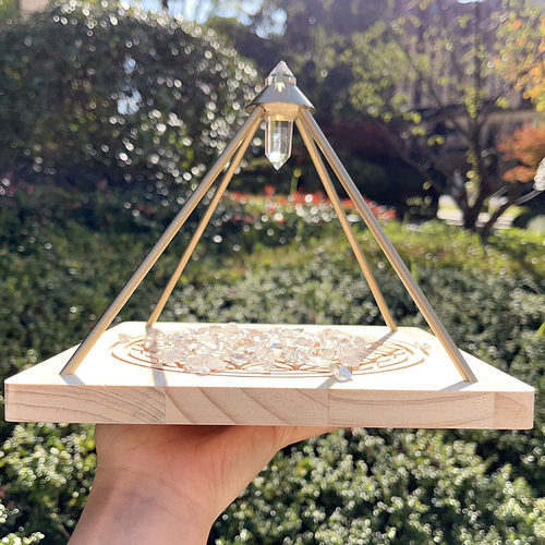 伊能静同款VOGEL沃格尔12面体水晶纯铜金字塔激光钻水晶净化摆件