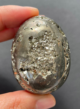 天然黄铜矿黄铁矿小鸡蛋形秘鲁黄铁矿愚人金Pyrite小爱心摆件矿石