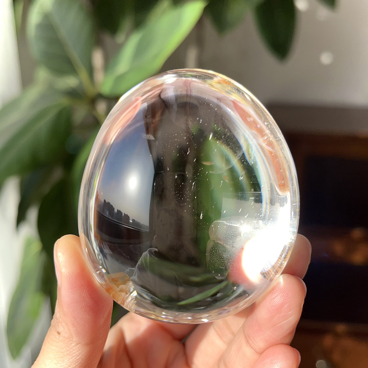 天然精品喜马白水晶把玩