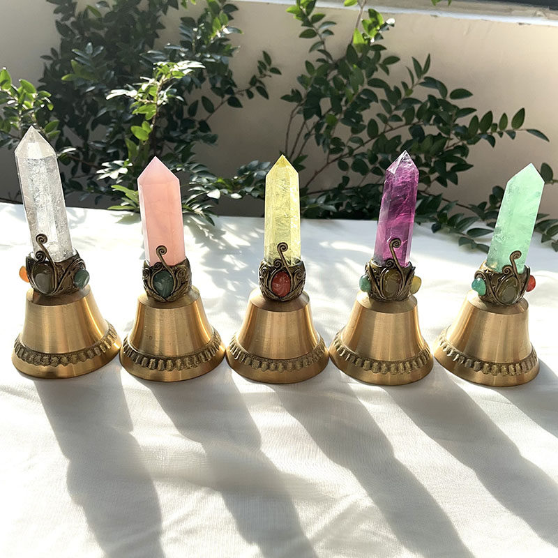 天然水晶铃铛消磁水晶