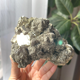 天然秘鲁黄铜矿黄铁矿原石愚人金Pyrite晶牙超闪水晶摆件一物一图