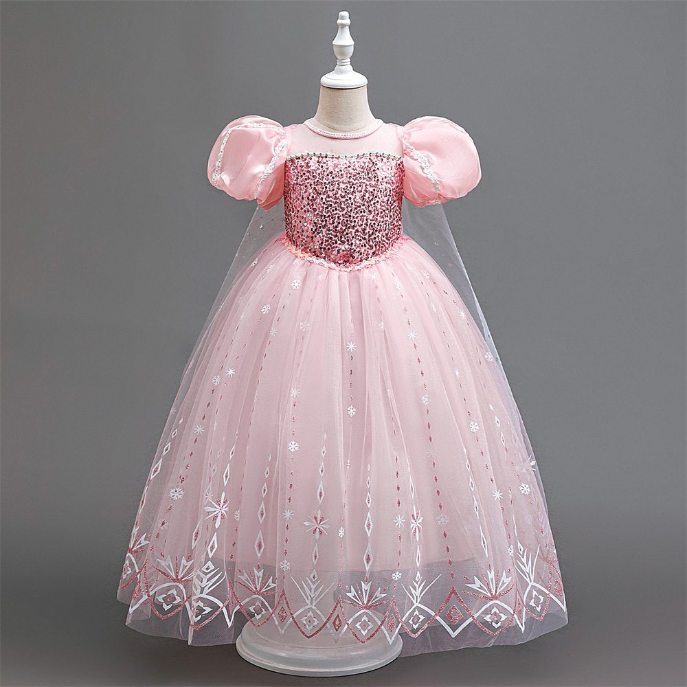 冰雪奇缘ELSA泡泡袖晚会服拖尾披风女童万圣走秀礼服裙艾莎公主裙,童装/婴儿装/亲子装,儿童礼服,淘宝优惠券,粉丝福利购,淘宝优惠卷