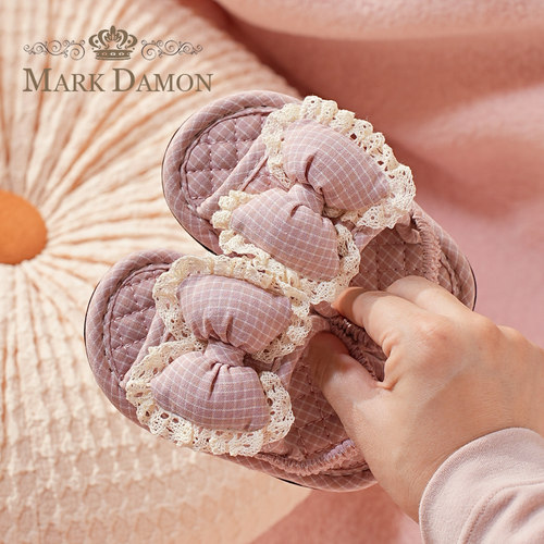 2026新款纯棉静音吸汗宝宝拖鞋