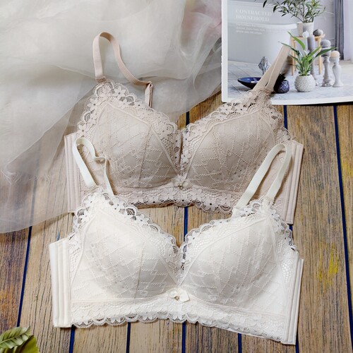 夏季超薄聚拢内衣性感无钢圈