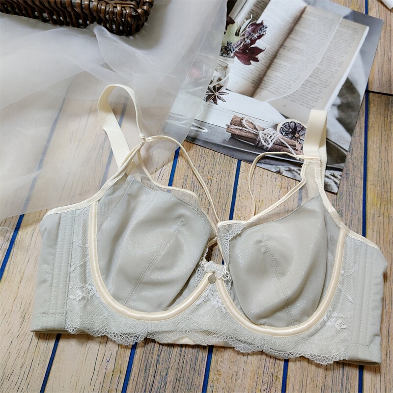 内衣女大胸显小超薄软钢圈调整型收副乳防下垂缩小文胸罩66118C杯