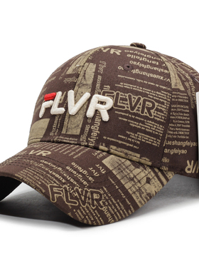 春秋新款涂鸦字母棒球帽大头显脸小男女同款鸭舌帽专柜正品欧美风