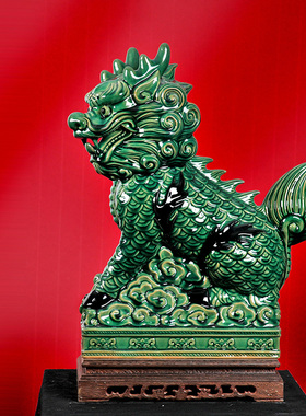 麒麟宾馆摆件室内陶保平安经典