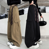 子加绒秋冬款 2025新款 大儿童女孩休闲工装 女童裤 裤 初中生一体绒厚