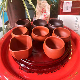 宜兴手工创意紫砂主人杯品茗杯礼品功夫茶具小口杯套装