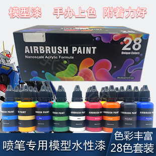 喷笔上色免稀释水性漆模型漆手办高达喷枪专用喷漆颜料补色漆30ml
