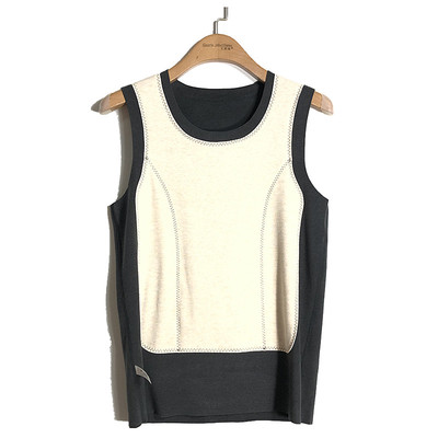 凯撒暖姜绒圆领男士保暖背心