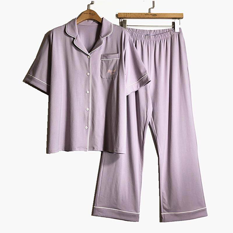 凯撒女士夏季纯棉家居服睡衣套装