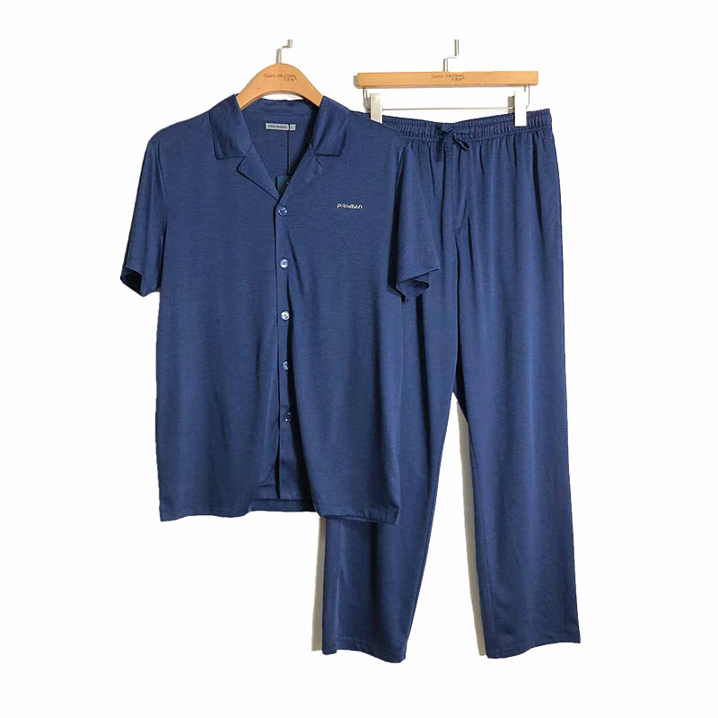 豪门男士竹纤维家居服套装