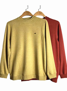 凯撒caser秋冬男士粗针肌理圆领打底衫磨绒保暖上衣外穿AM65-F601