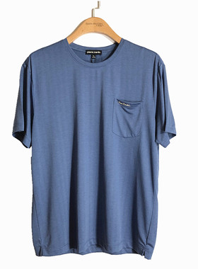 皮尔卡丹夏季男士竹纤维家居服运动休闲圆领短袖睡衣T恤PI111109