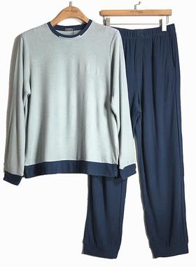 豪门男士中厚家居服睡衣睡裤套装宽松休闲套头起居服套装MH250116