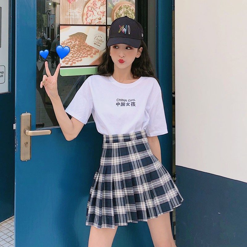 2019夏季新款韩版学生少女短裙小香风高腰显瘦百褶裙格子半身裤裙|msdalam kategori Butik wanita / wanita, skirt - dari Buy2taobao.com untuk memberikan perkhidmatan ejen Taobao profesional membeli