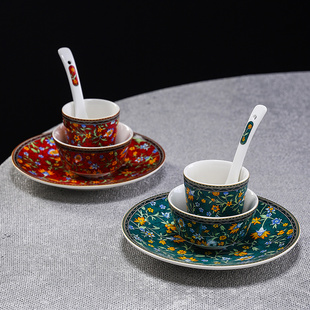 酒店餐具摆台套装碗碟盘私人会所新中式碗筷饭店餐厅会所包厢招待