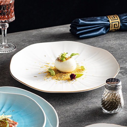 陶瓷商用渐变西餐盘牛排餐盘