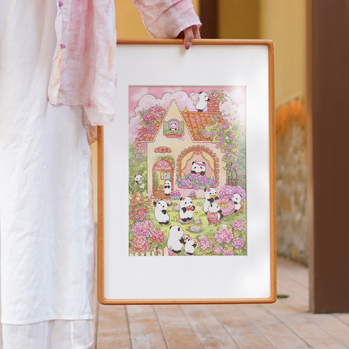 小熊猫装饰画男孩女孩儿童房挂画