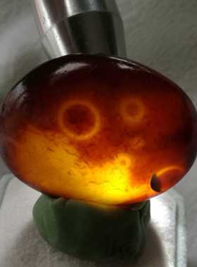 纯天然玛瑙原石花纹通透小吊坠