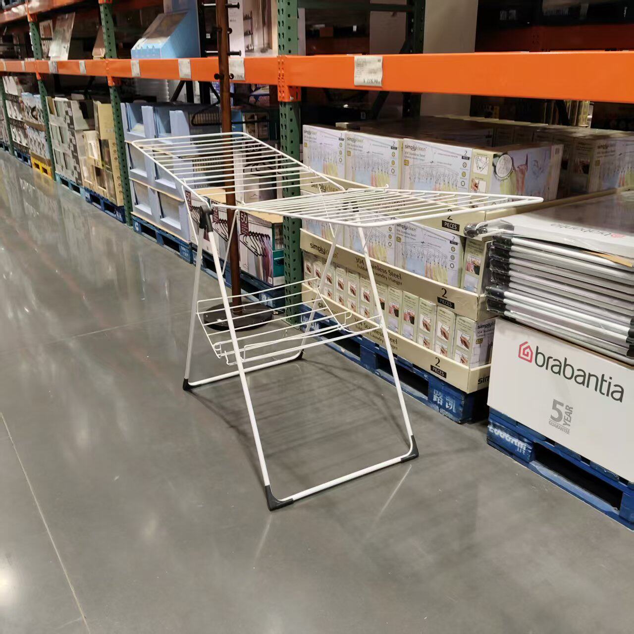 Costco开市客 Brabantia T型晾衣架 可折叠落地式 家用阳台晒衣杆