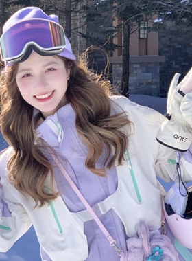 雪服大人长白山万达滑雪服租赁 43D紫色套装S