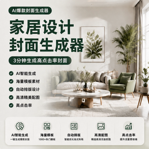 家居设计封面设计制作室内装修内容创作封面模板一键生成
