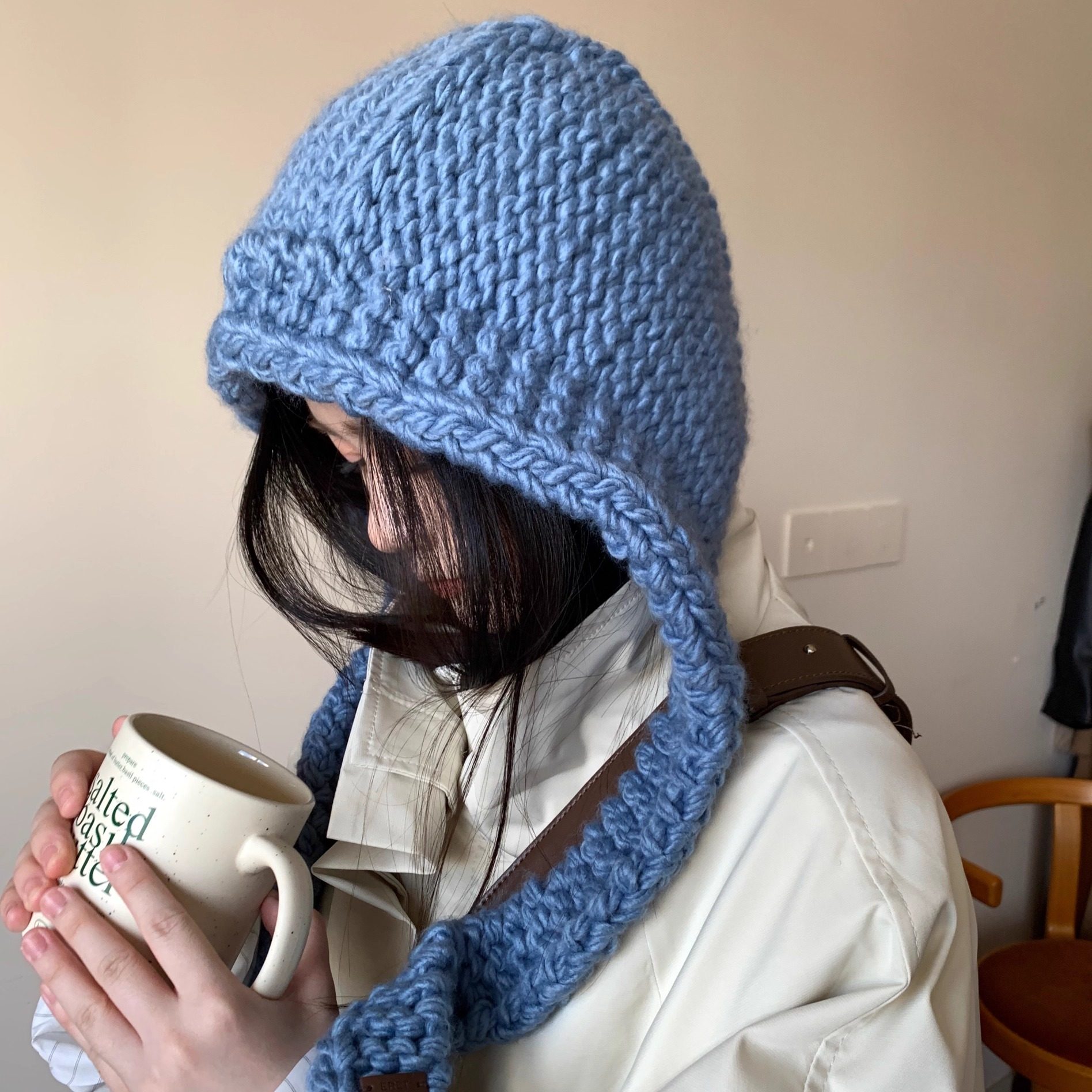 韩版粗针织巴拉克拉法帽女秋冬大头时髦复古帽子围巾一体保暖披肩,服饰配件/皮带/帽子/围巾,帽子,淘宝优惠券,粉丝福利购,淘宝优惠卷