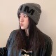 自带高级感 灰色羊毛针织帽子女秋冬韩版 休闲极简户外骑车冷帽潮