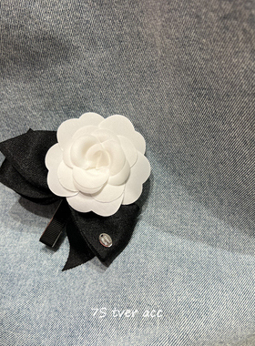 小香风tver jewelry韩国进口山茶花刘海夹 发饰 头饰 白色经典