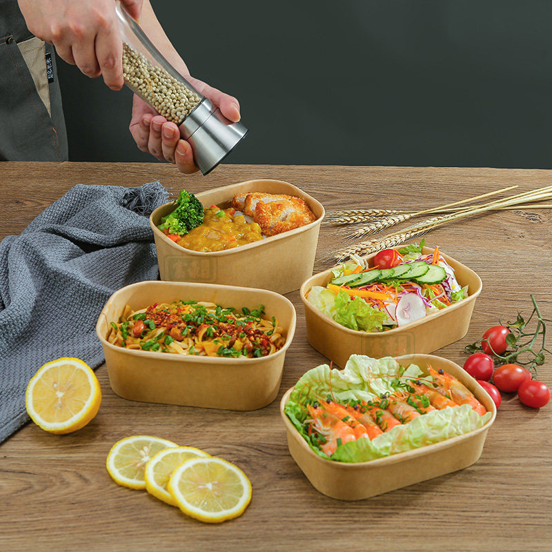 一次性饭盒高档可微波白色餐盒牛皮纸长方形碗外卖便当快餐打包盒,餐饮具,一次性餐盒,淘宝优惠券,粉丝福利购,淘宝优惠卷