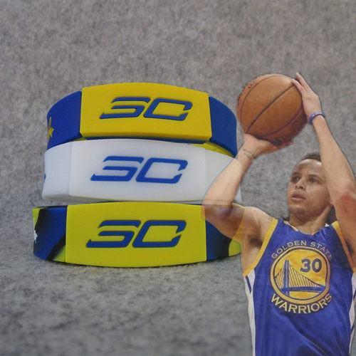 篮球星勇士队30号库里Stephen Curry纪念款夜光运动手环硅胶腕带