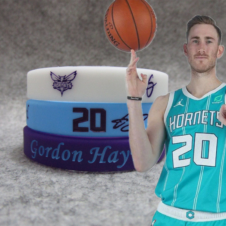 篮球球星黄蜂队20号戈登海沃德签名夜光运动手环硅胶腕带球迷饰品