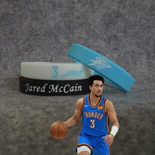 篮球星雷霆队3号魔仙哥麦凯恩签名运动手环硅胶腕带亚历山大威少