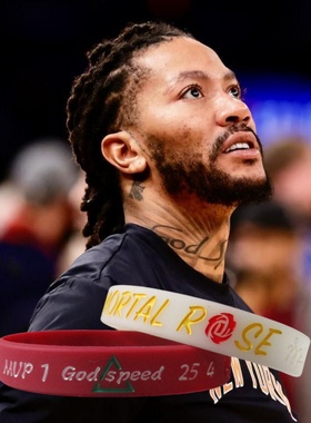 篮球球星1号25号4号罗斯神速运动手环硅胶腕带球迷饰品白色夜光