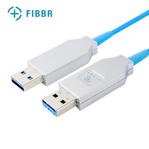 FIBBR光纤USB3.0延长线公对公机器视觉摄像头数据连接线10米100米