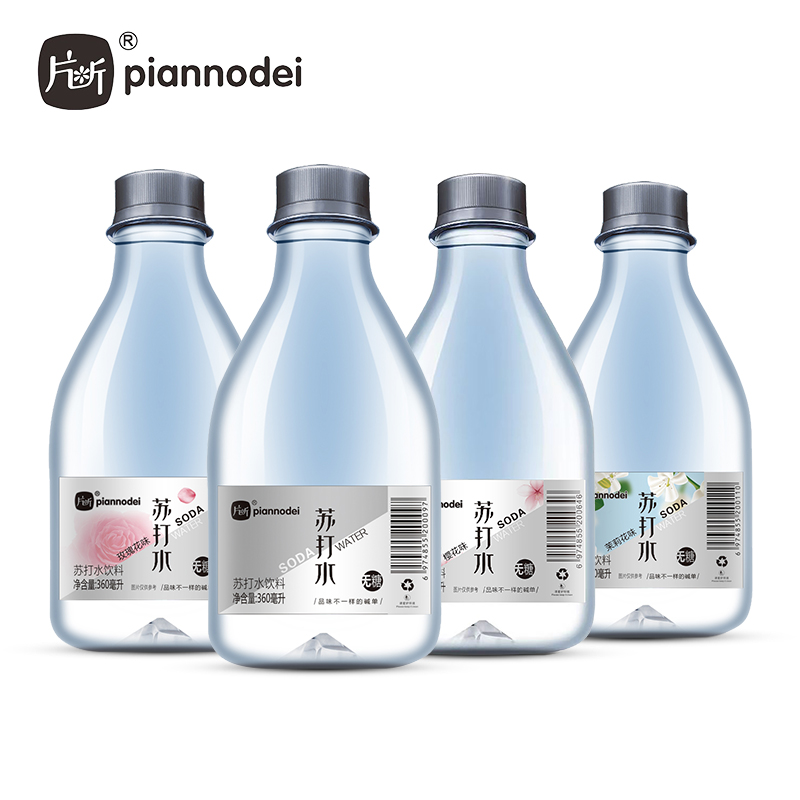 Piannodei/片断苏打水樱花茉莉无汽碱性0脂0糖360ml*24瓶整箱饮料 咖啡/麦片/冲饮 饮用水 原图主图