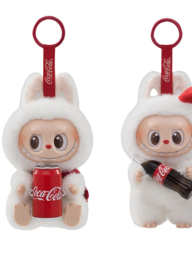 POPMART泡泡玛特LABUBU可乐系列搪胶毛绒挂件公仔马卡龙盲盒摆件