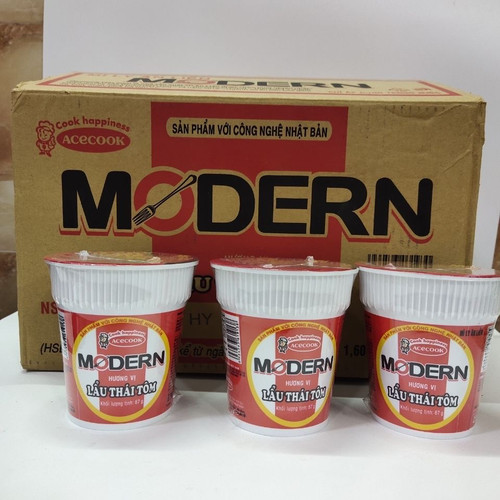 代购越南acecook modern冬阴功虾方便面67g杯速食泡面 无中文标签