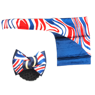 新款条纹女士航空工商银行服务员空姐柜台高速收费员丝巾头花领花