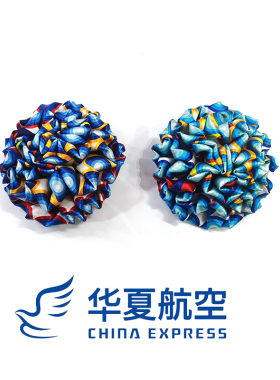 华夏航空乘务员方便球形花蝴蝶结